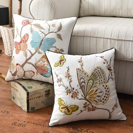 Alison Embroidery Country Style Pillow Cover Blackbrdstore