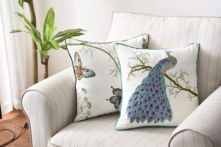 Alison Embroidery Country Style Pillow Cover Blackbrdstore