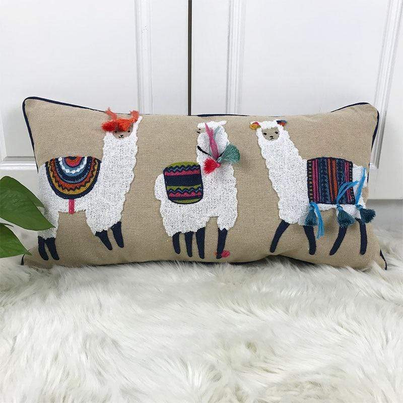 Alpaca Cushion Cover Blackbrdstore