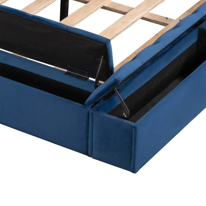 Amadeus Low Profile Platform Bed with Storage Space Blackbrdstore