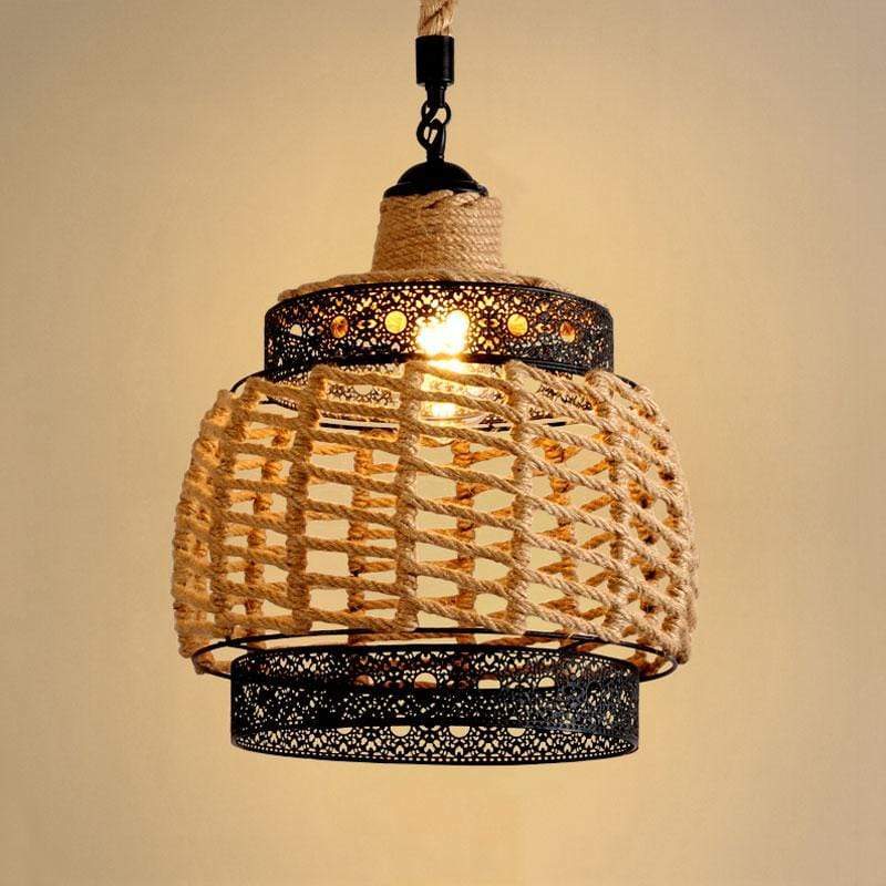 American Hemp Rope Chandelier Blackbrdstore