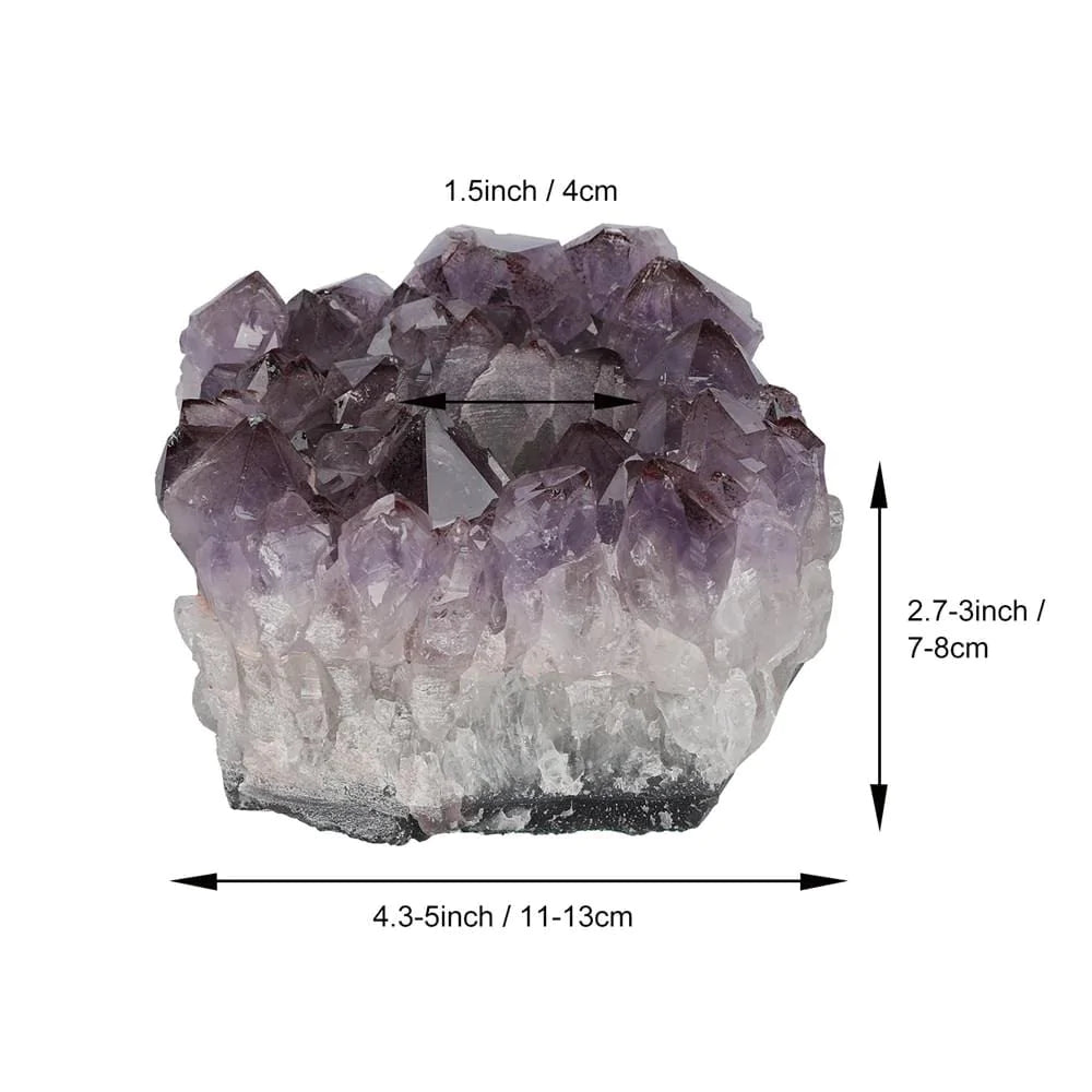 Amethyst Cluster Candle Holder Blackbrdstore