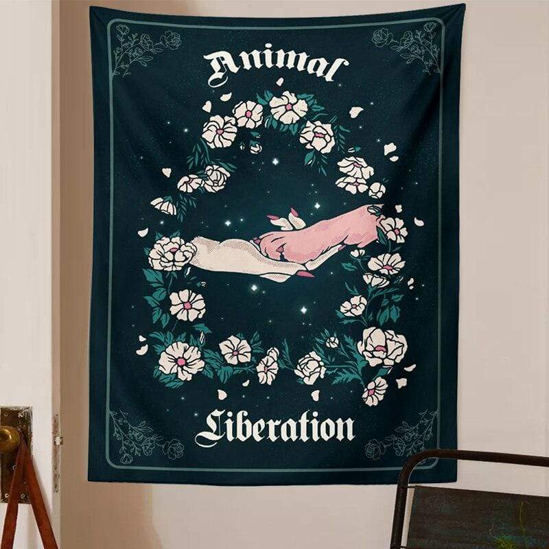 Animal Liberation Tapestry Blackbrdstore