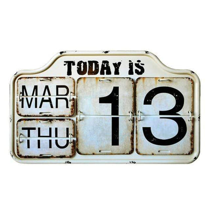 Antique Metal Perpetual Calendar Blackbrdstore