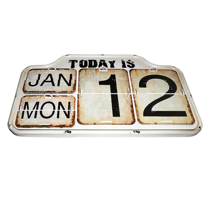 Antique Metal Perpetual Calendar Blackbrdstore