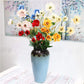 Artificial 8 Branch Poppy Silk Flower Blackbrdstore