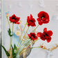Artificial 8 Branch Poppy Silk Flower Blackbrdstore