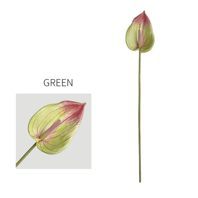 Artificial Anthurium Flower Blackbrdstore