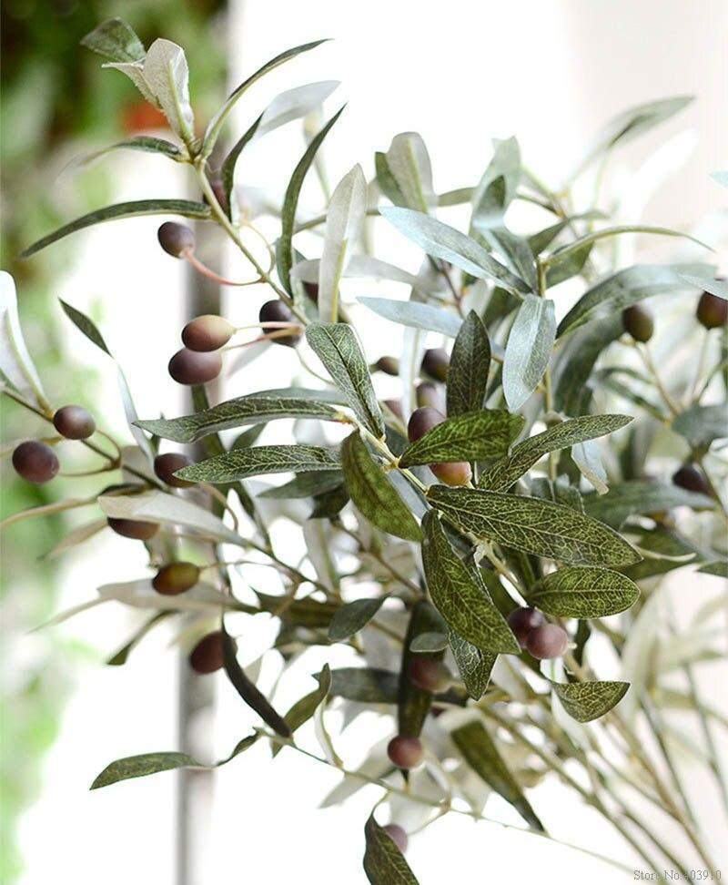 Artificial European Olive Tree Branches Blackbrdstore
