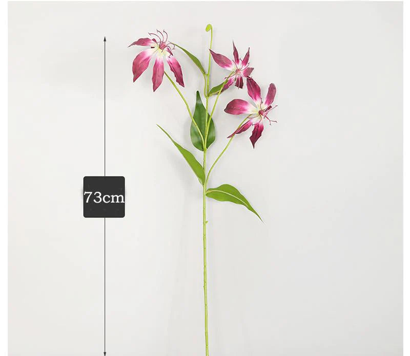 Artificial Lilies Flowers Blackbrdstore