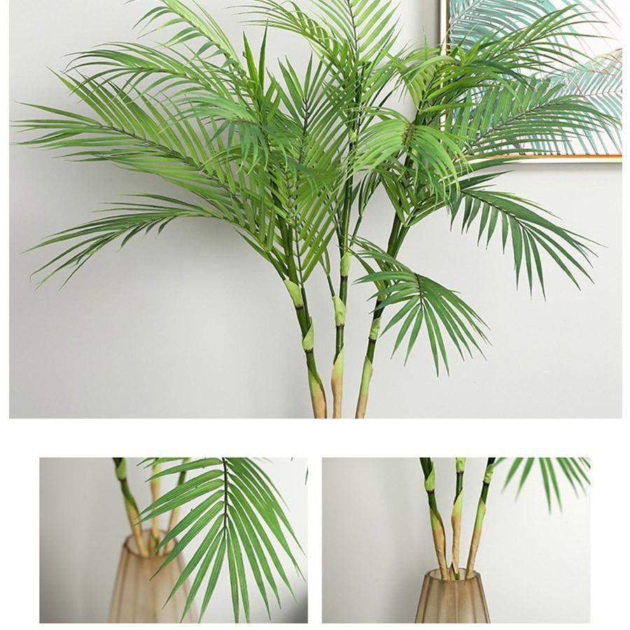 Artificial Palm Leaf Branch Blackbrdstore