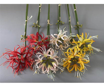 Artificial Spider Lily Flower Branch Blackbrdstore