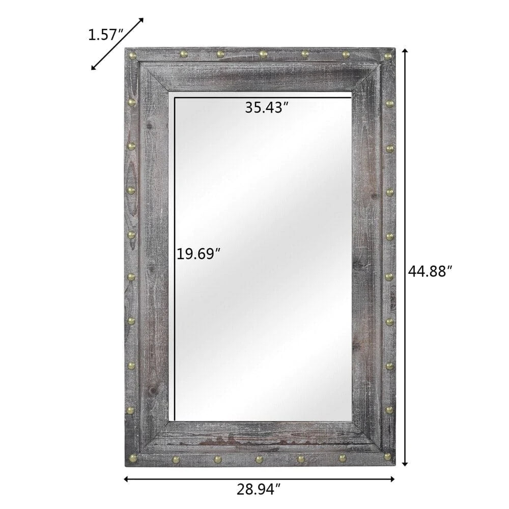 Artisasset Rectangle Iron Wall Mirror Blackbrdstore