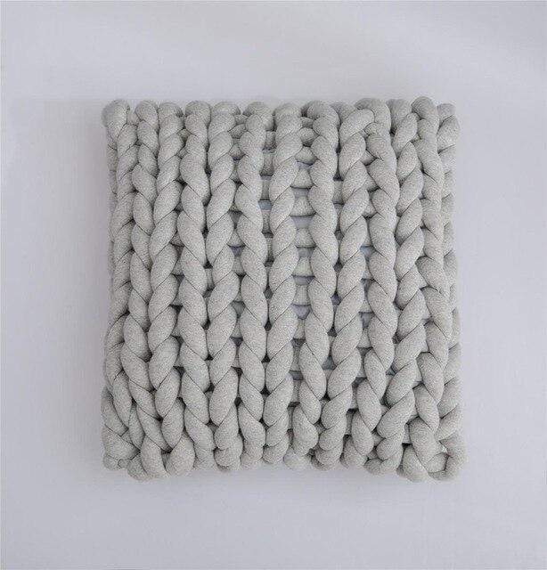 Ashley Cable Knit Throw Pillow Blackbrdstore