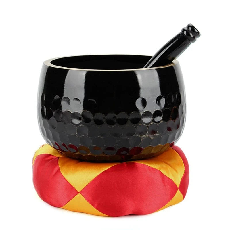 Asian Singing Bowl with Cushion and Striker Blackbrdstore