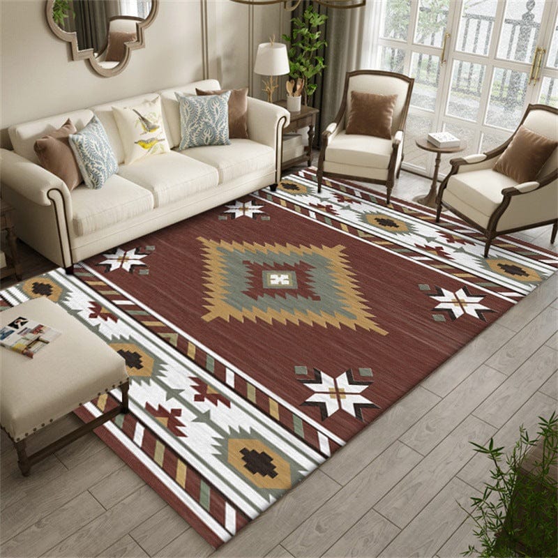 Aztec Brown Style Carpet Blackbrdstore
