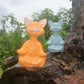 Zen Meditating Buddha Cat Figurine