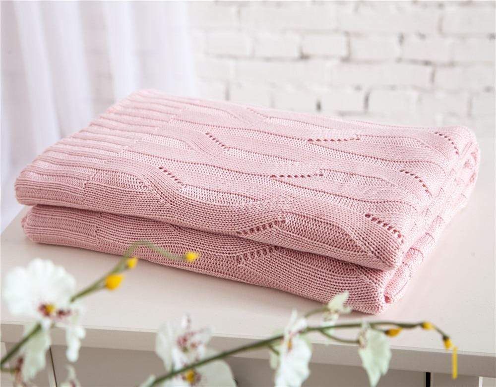 Bamboo Knitted Throw Blanket Blackbrdstore