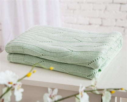 Bamboo Knitted Throw Blanket Blackbrdstore