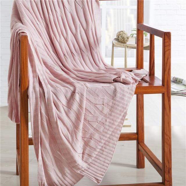 Bamboo Knitted Throw Blanket Blackbrdstore