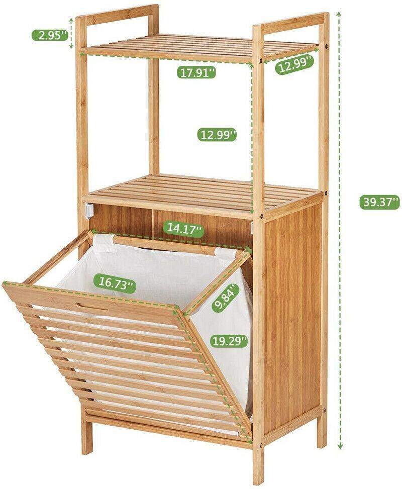 Bathroom Bamboo Storage Shlef Blackbrdstore