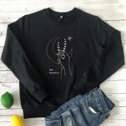 Bee Grateful Sweatshirt Blackbrdstore