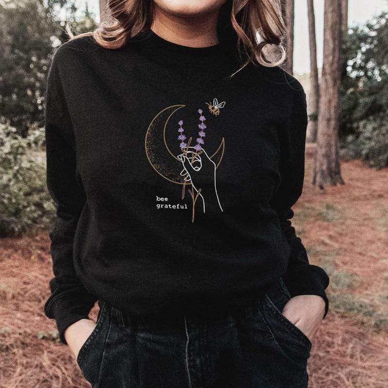 Bee Grateful Sweatshirt Blackbrdstore