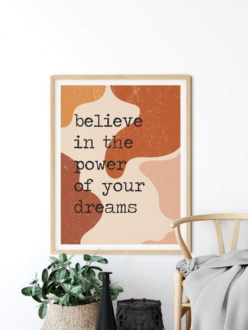 Believe in The Power Of Your Dreams Canvas Wall Art Blackbrdstore