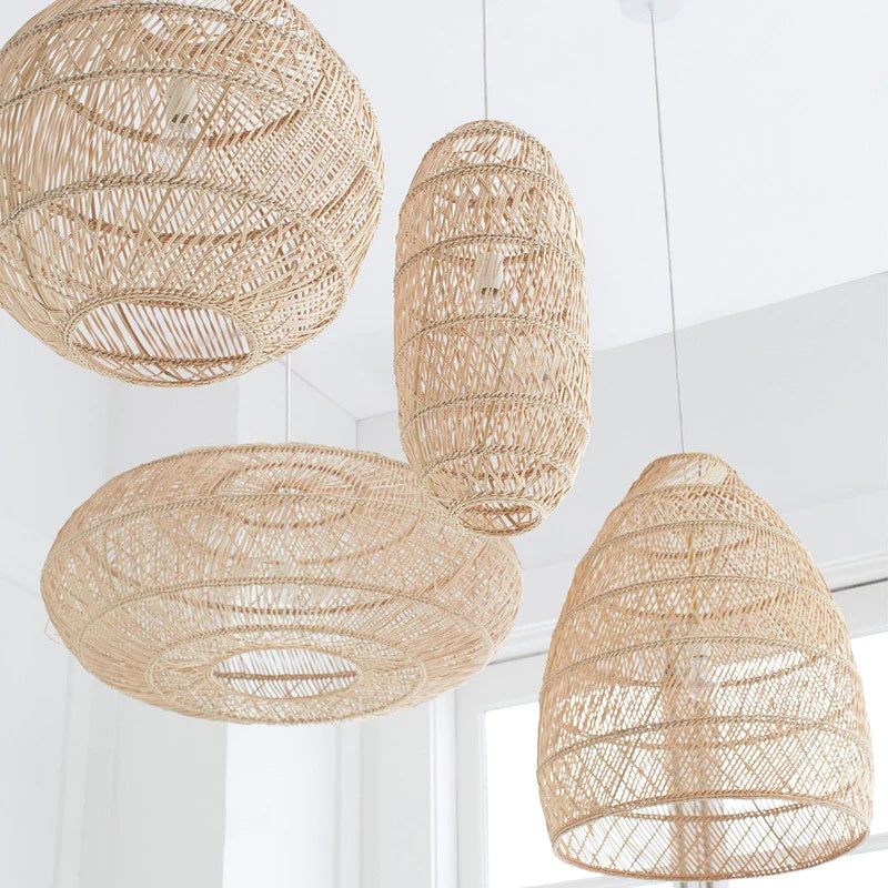 Biophilic Wicker Chandelier Blackbrdstore