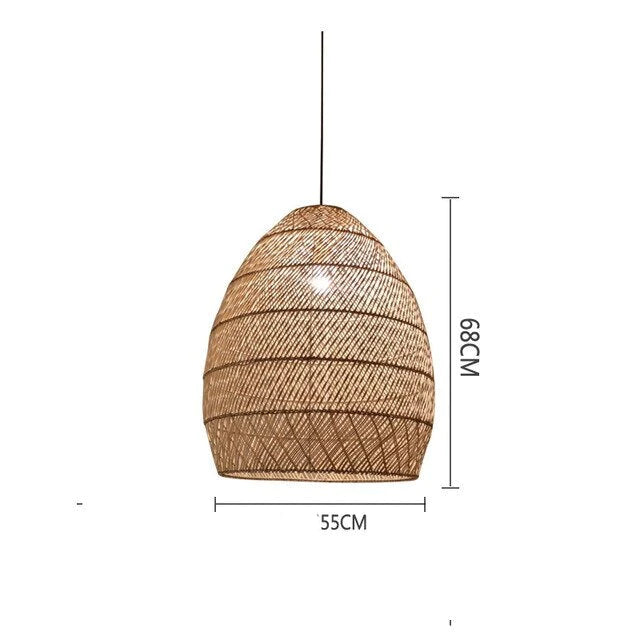 Biophilic Wicker Chandelier Blackbrdstore