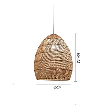 Biophilic Wicker Chandelier Blackbrdstore