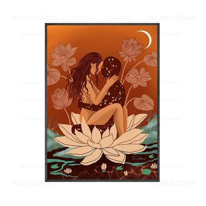 Birth Twin Flame Canvas Wall Art Blackbrdstore