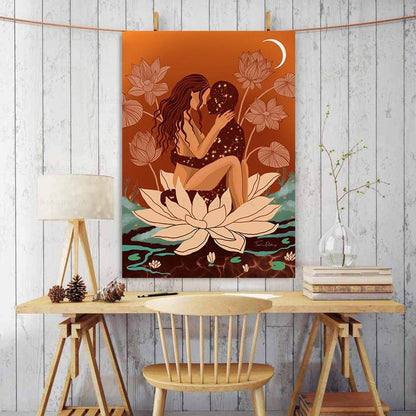 Birth Twin Flame Canvas Wall Art Blackbrdstore