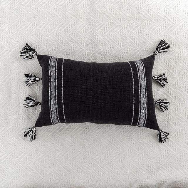 Black & Ivory Pillow Covers Blackbrdstore