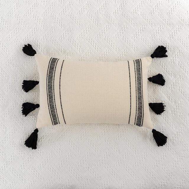 Black & Ivory Pillow Covers Blackbrdstore