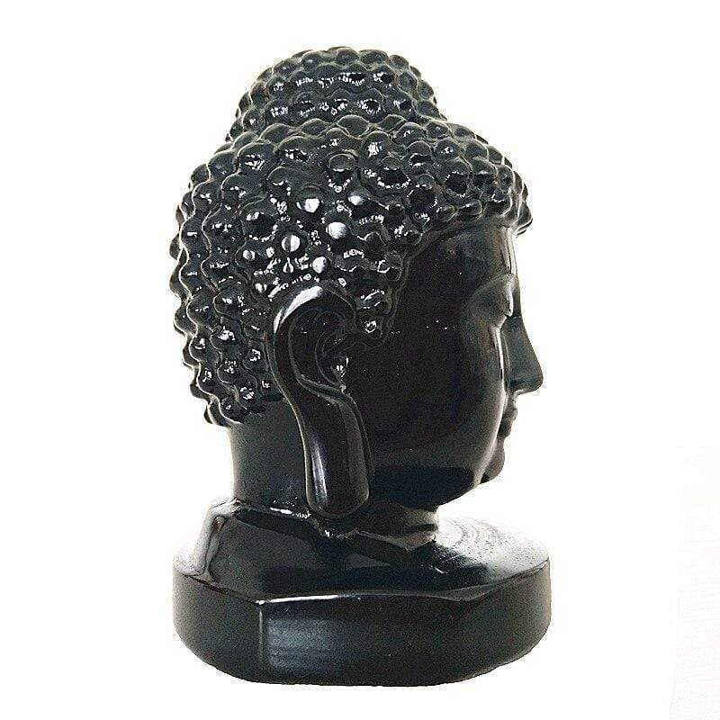 Black Obsidian Buddha Face Blackbrdstore