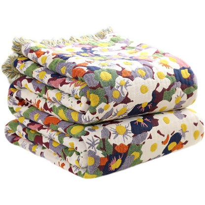 Bloom Pastoral Flower Throw Blanket Blackbrdstore