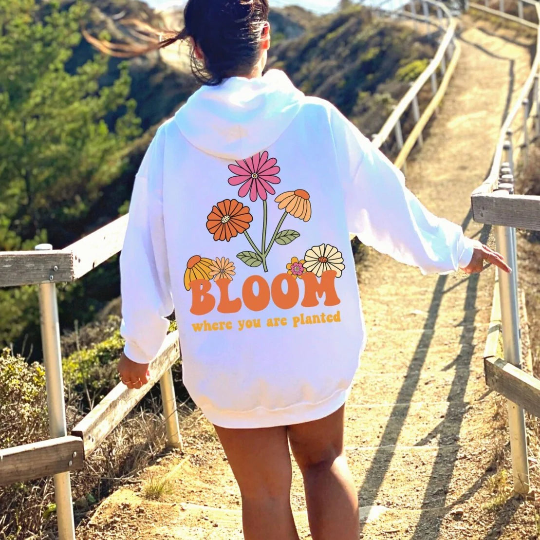 Bloom Where You Are Planted Hoodie Blackbrdstore