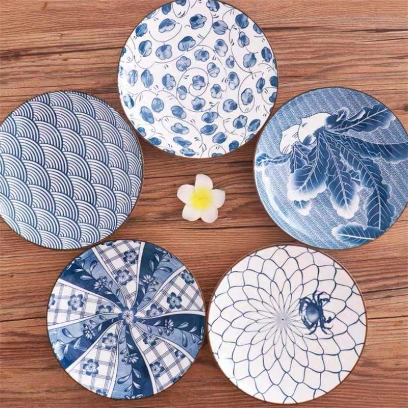 Blue Dinner Plates Blackbrdstore