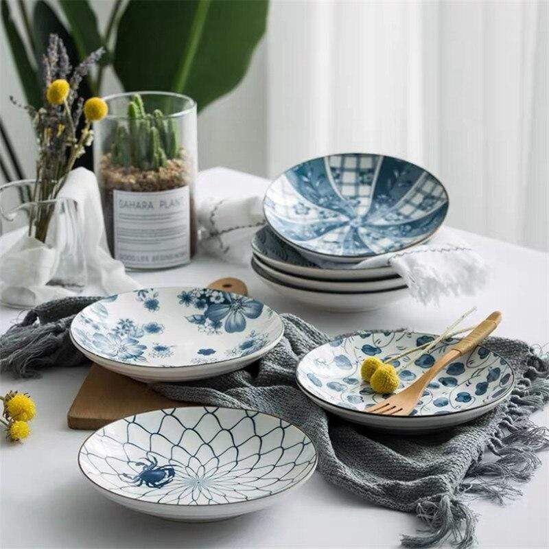 Blue Dinner Plates Blackbrdstore