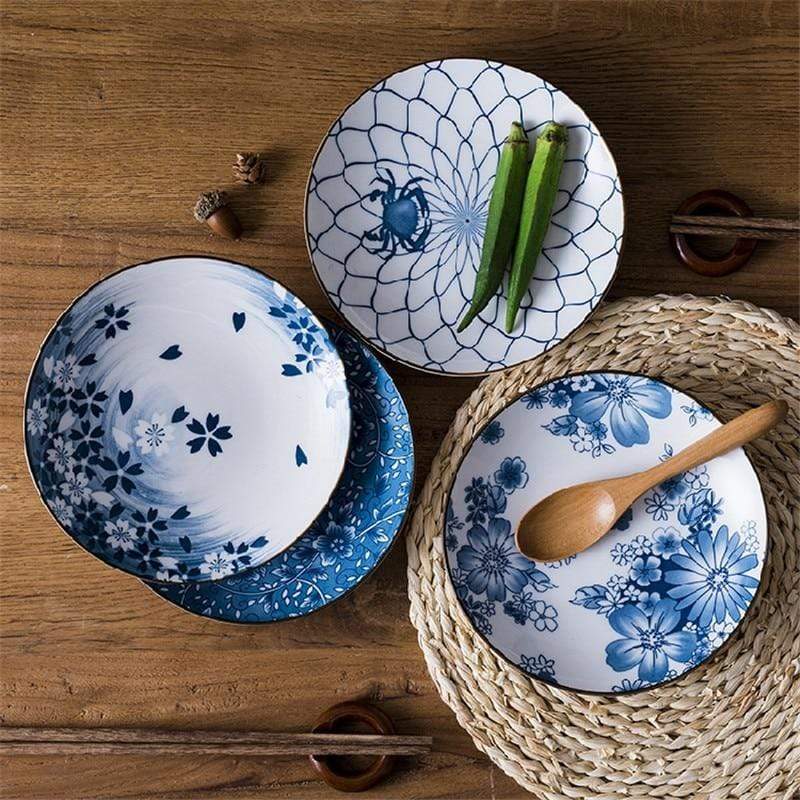 Blue Dinner Plates Blackbrdstore