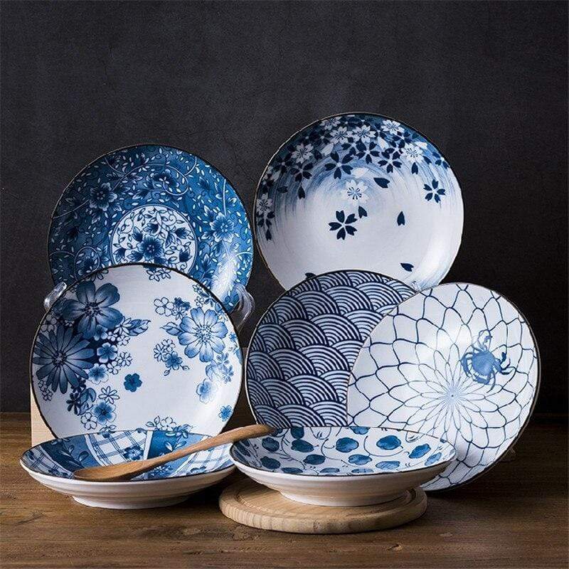 Blue Dinner Plates Blackbrdstore