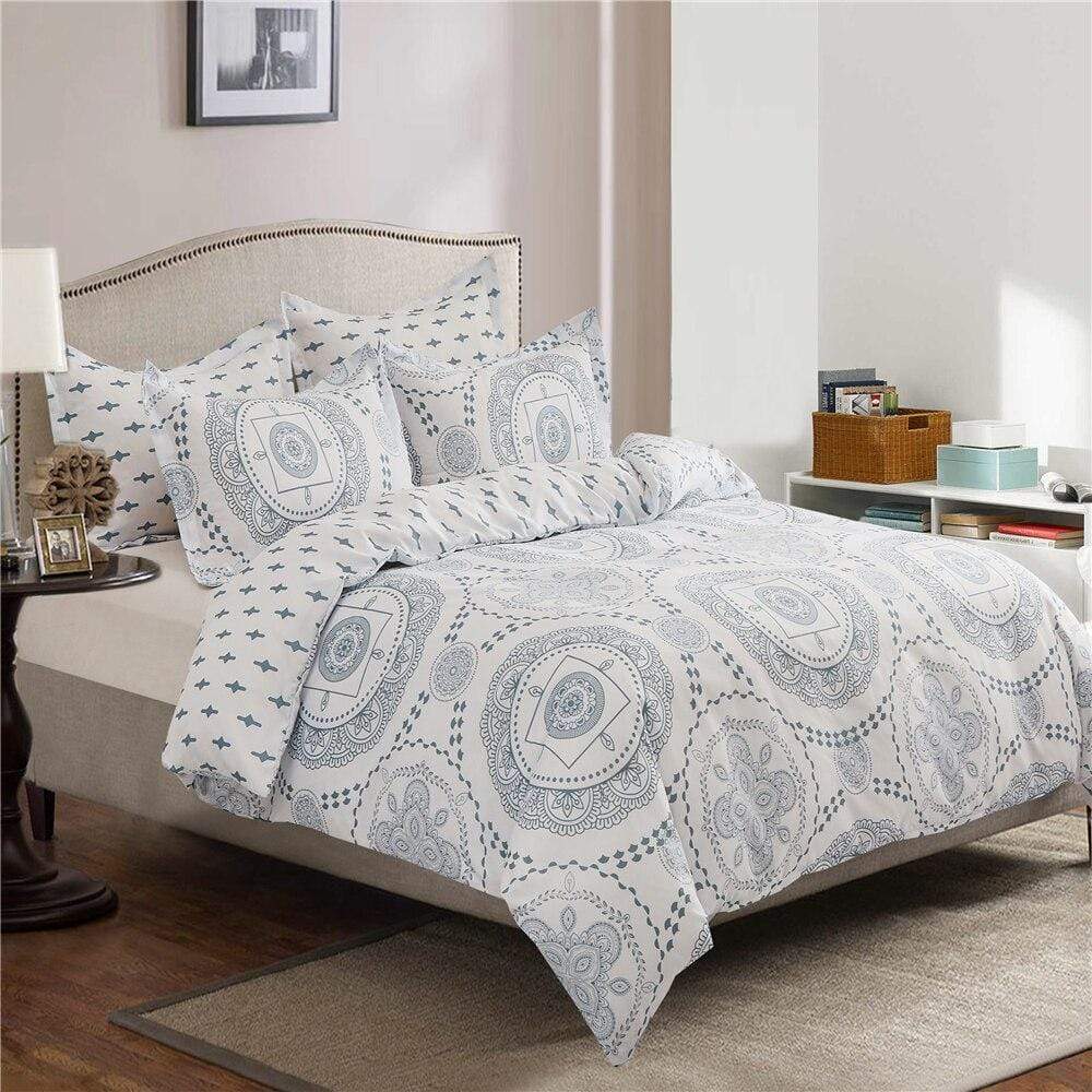 Blue Mandala Bedding Set Blackbrdstore