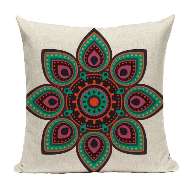 Bohemian Mandala Cushion Cover Blackbrdstore