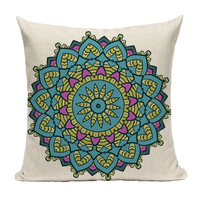 Bohemian Mandala Cushion Cover Blackbrdstore