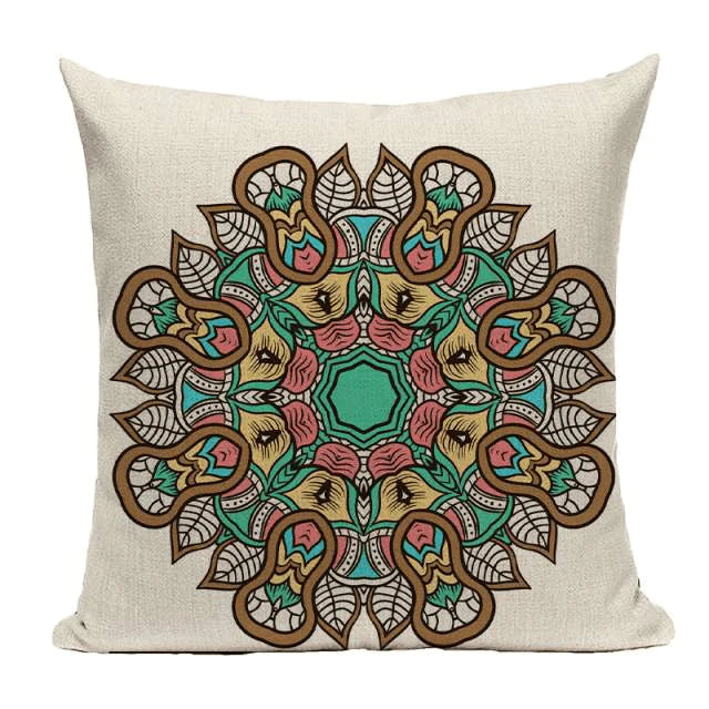 Bohemian Mandala Cushion Cover Blackbrdstore