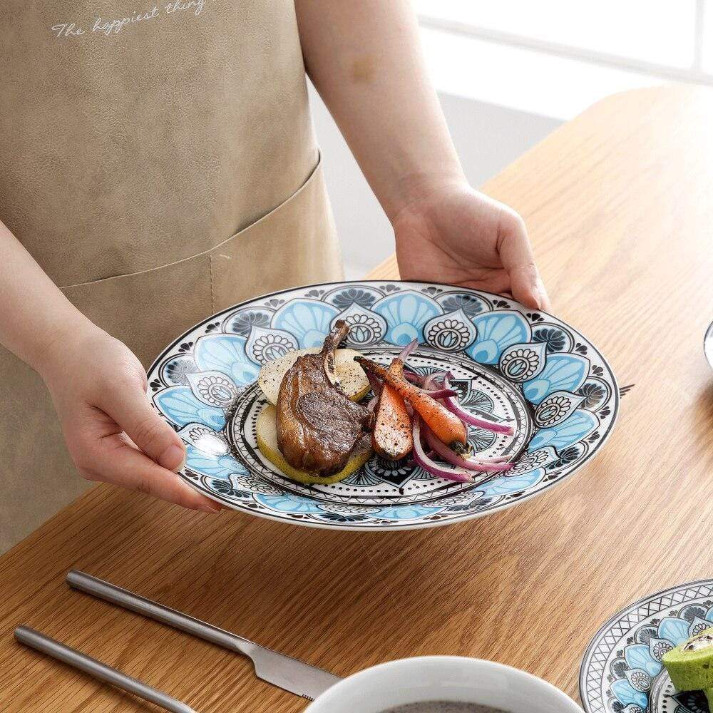 Bohemian Mandala Dinner Set Blackbrdstore