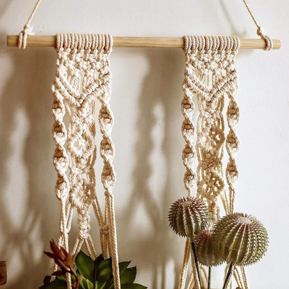 Boho Plant Tapestry Macrame Blackbrdstore