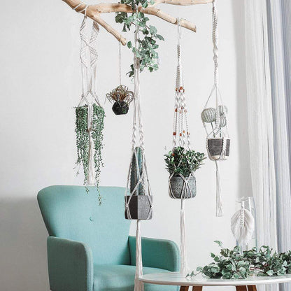 Boho Plant Tapestry Macrame Blackbrdstore