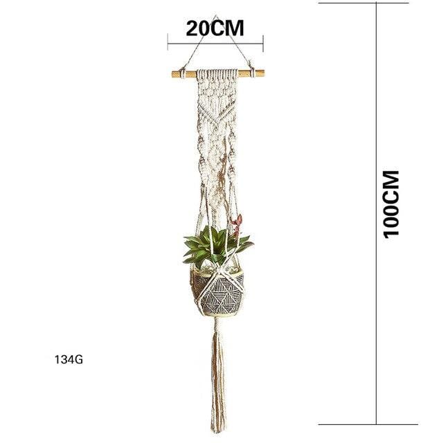 Boho Plant Tapestry Macrame Blackbrdstore